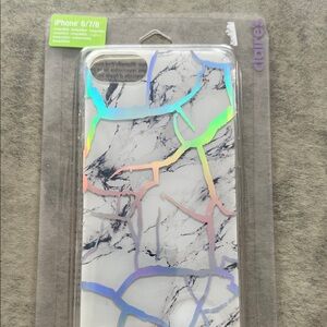 Claire's Holographic Marble Phone Case for iPhone 6/7/8
